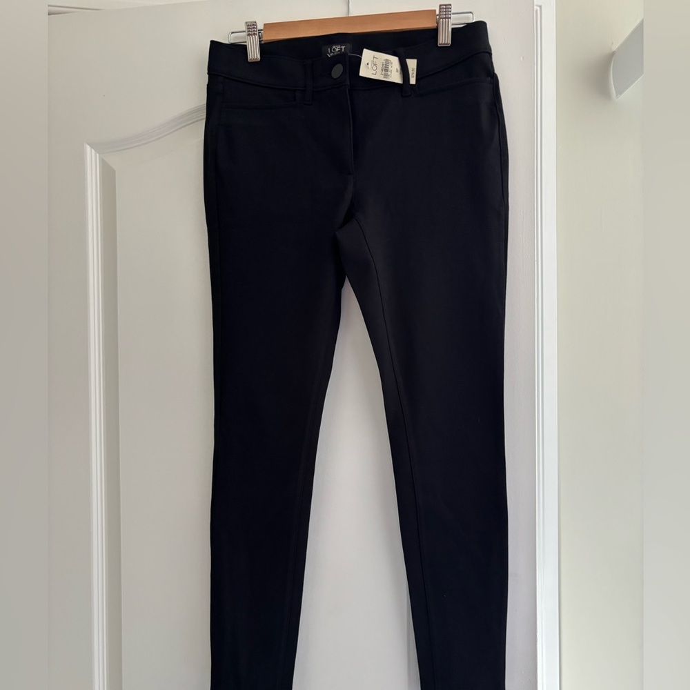 Ann Taylor Loft Black Ponte Skinny Pants